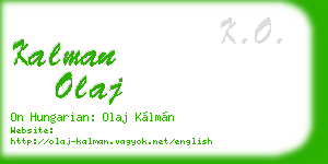 kalman olaj business card